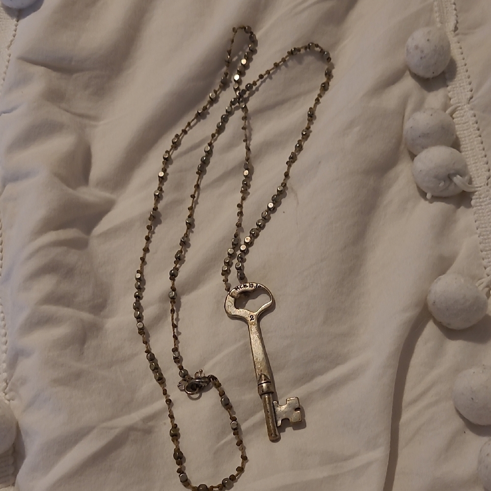 Lucky Brand Silver Skeleton Key Necklace​